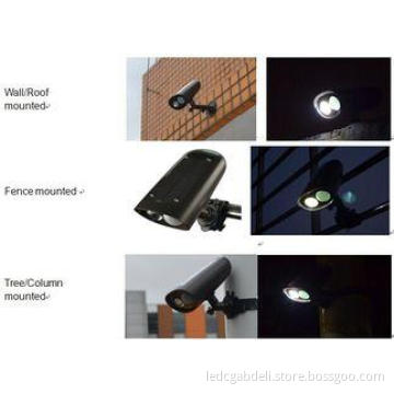 2W 250 Lumen 3.7V 1200mAh Motion Activated LED Solar Yard L